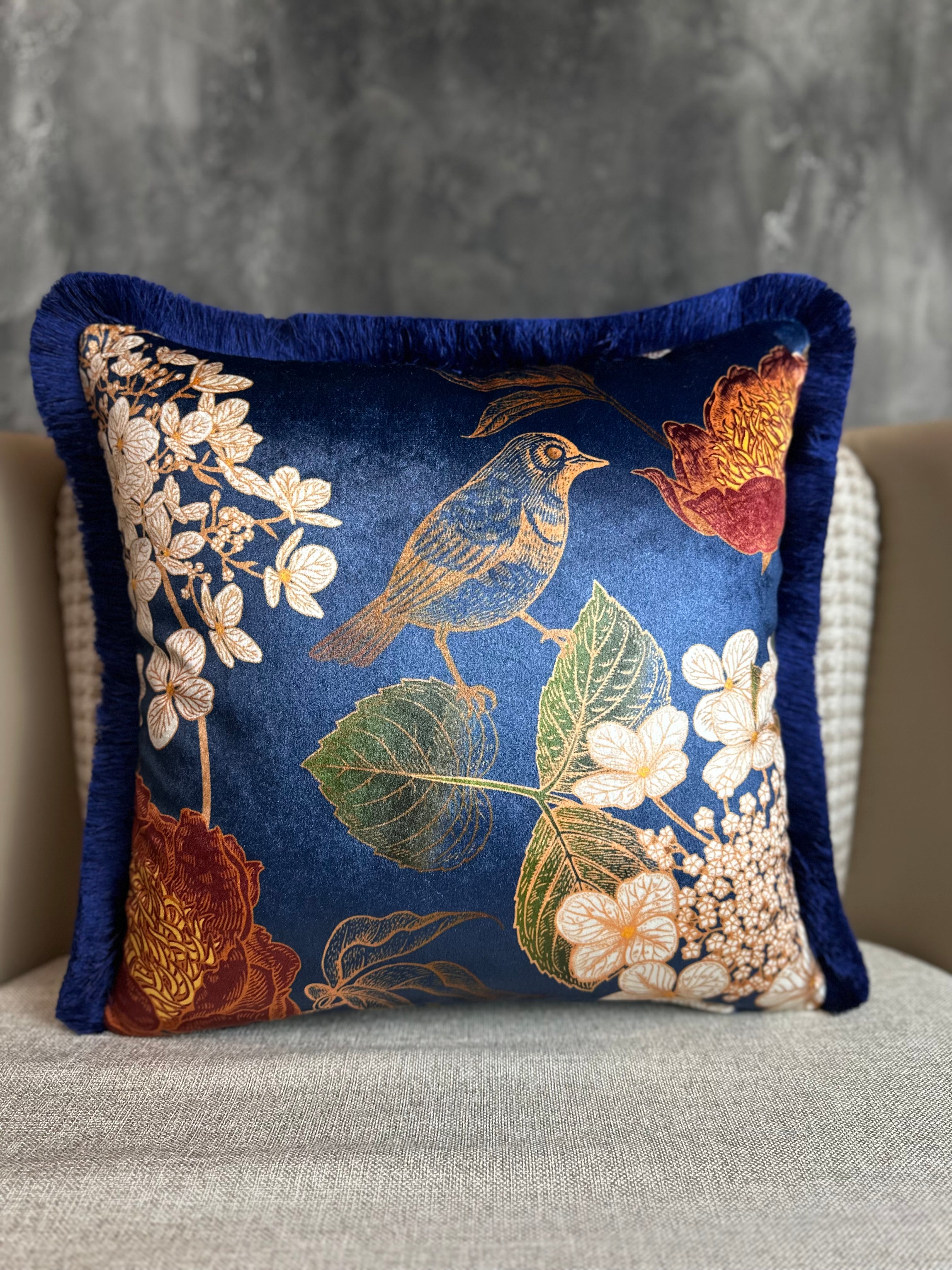 BLEND-9372 DARK BLUE PILLOW 