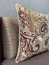 Majesty-39 Şal Desenli Keten Kırlent | FABRICLAND TEKSTİL