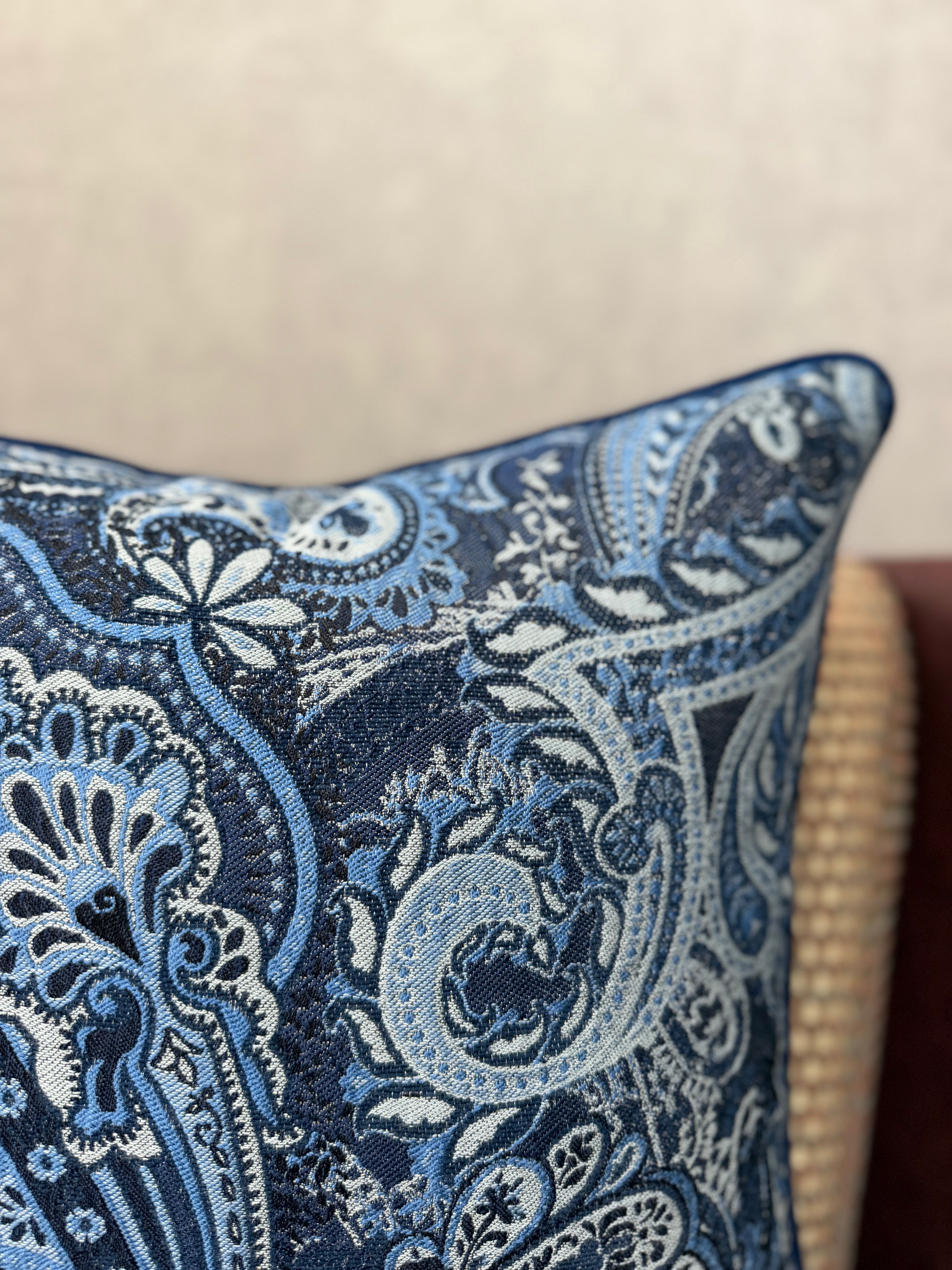 Majesty-37 Şal Desenli Keten Kırlent | FABRICLAND TEKSTİL