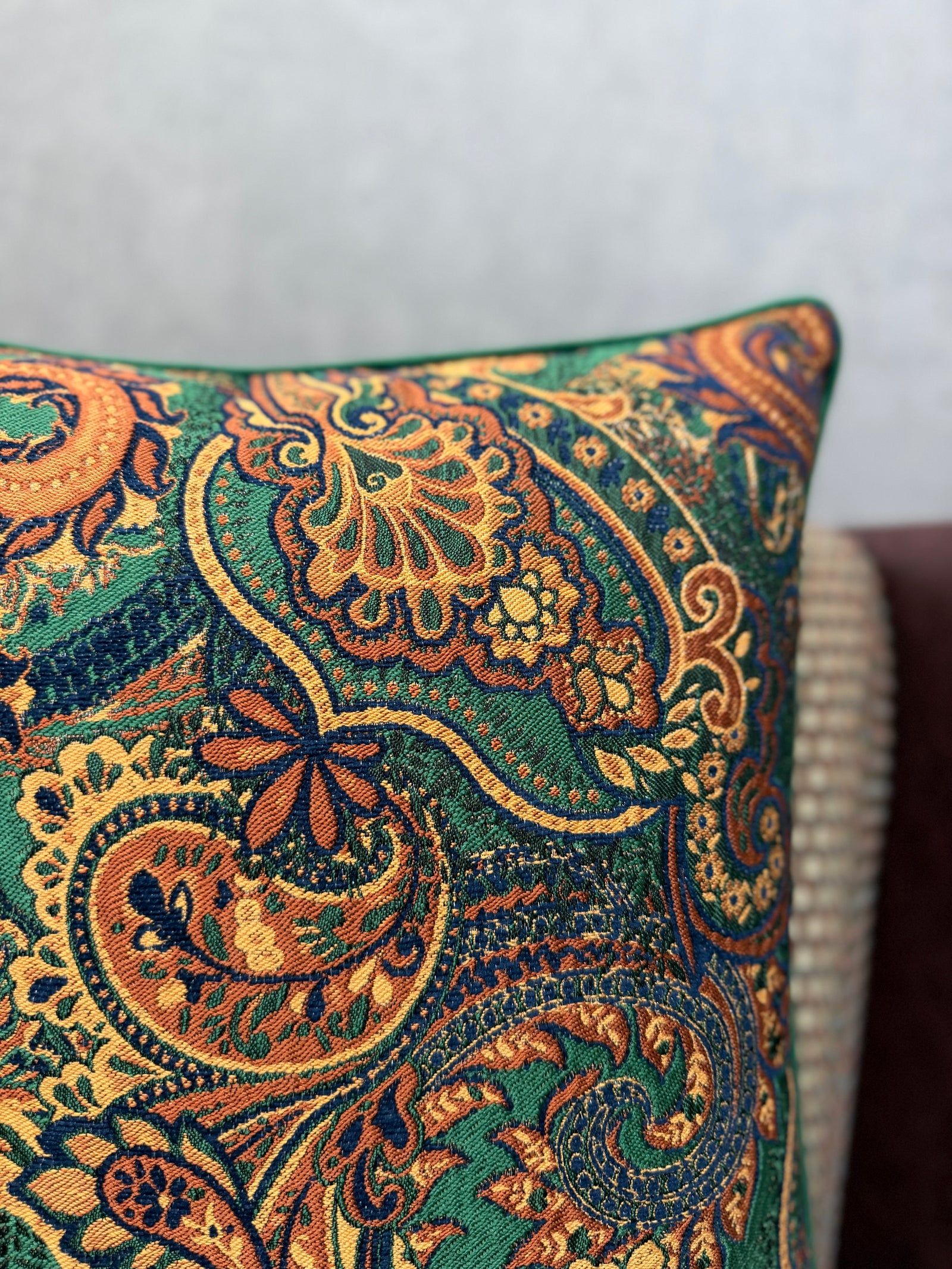Majesty-48 Şal Desenli Keten Kırlent | FABRICLAND TEKSTİL