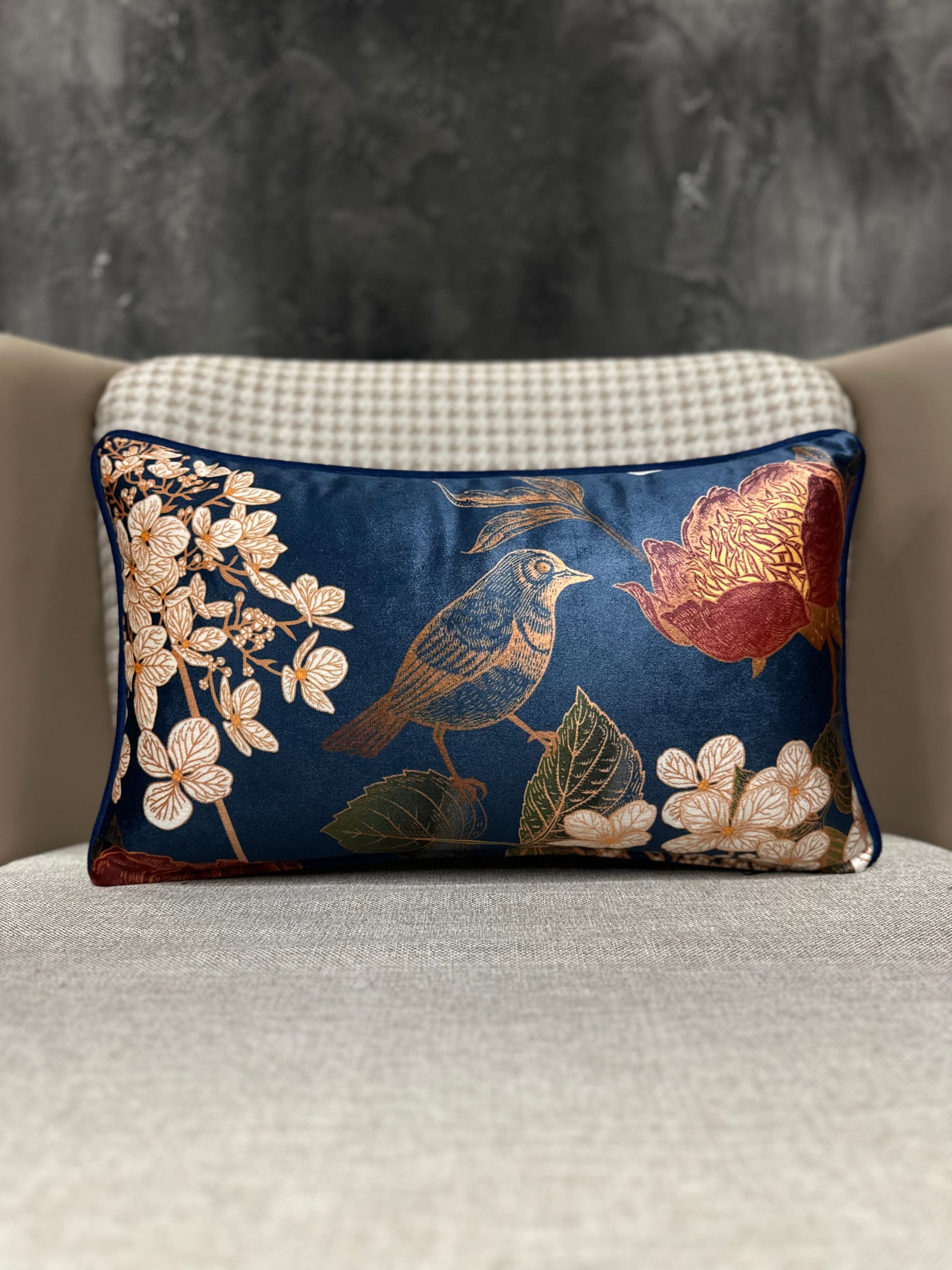 BLEND-9372 DARK BLUE PILLOW 