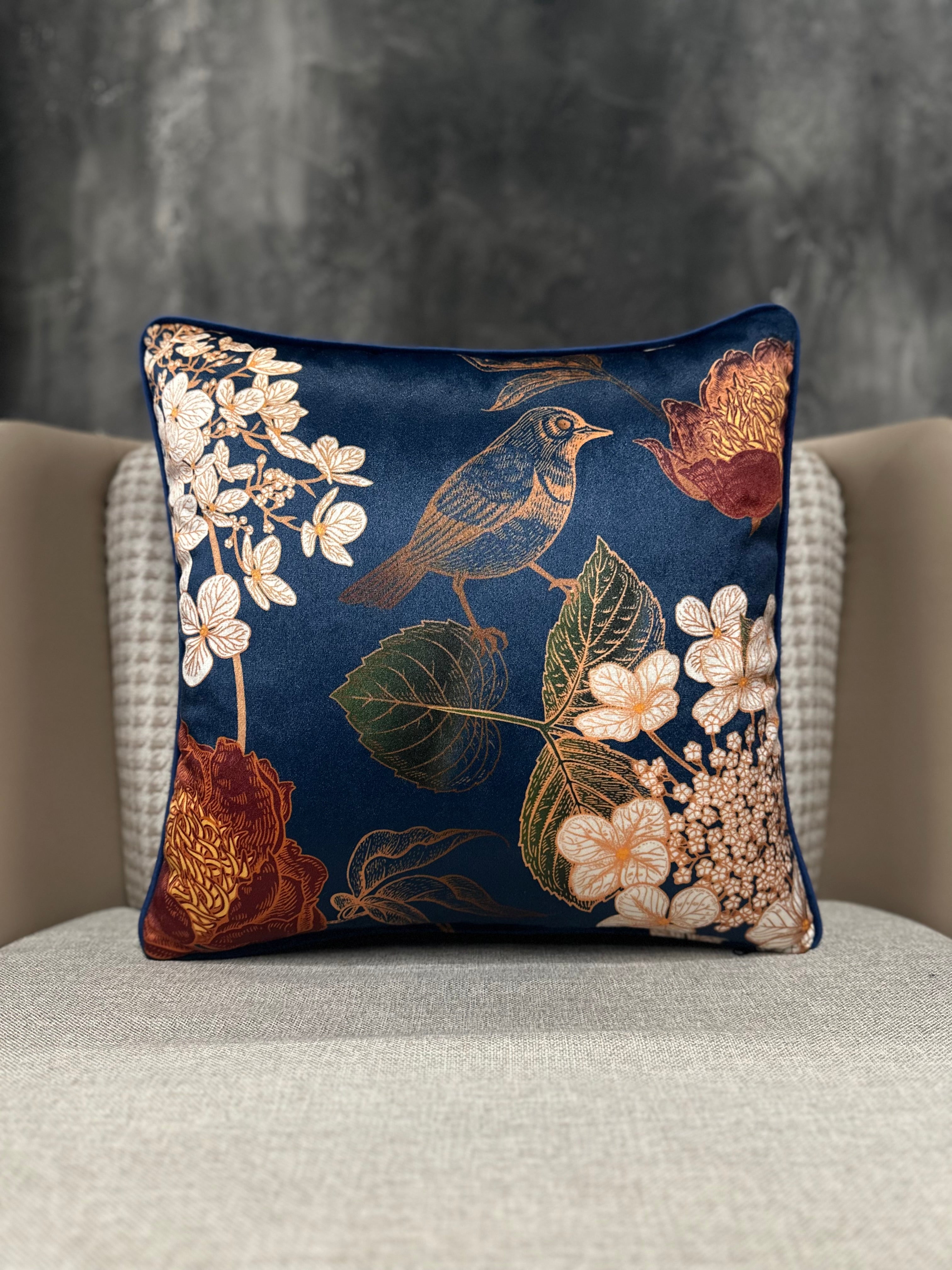 BLEND-9372 DARK BLUE PILLOW 