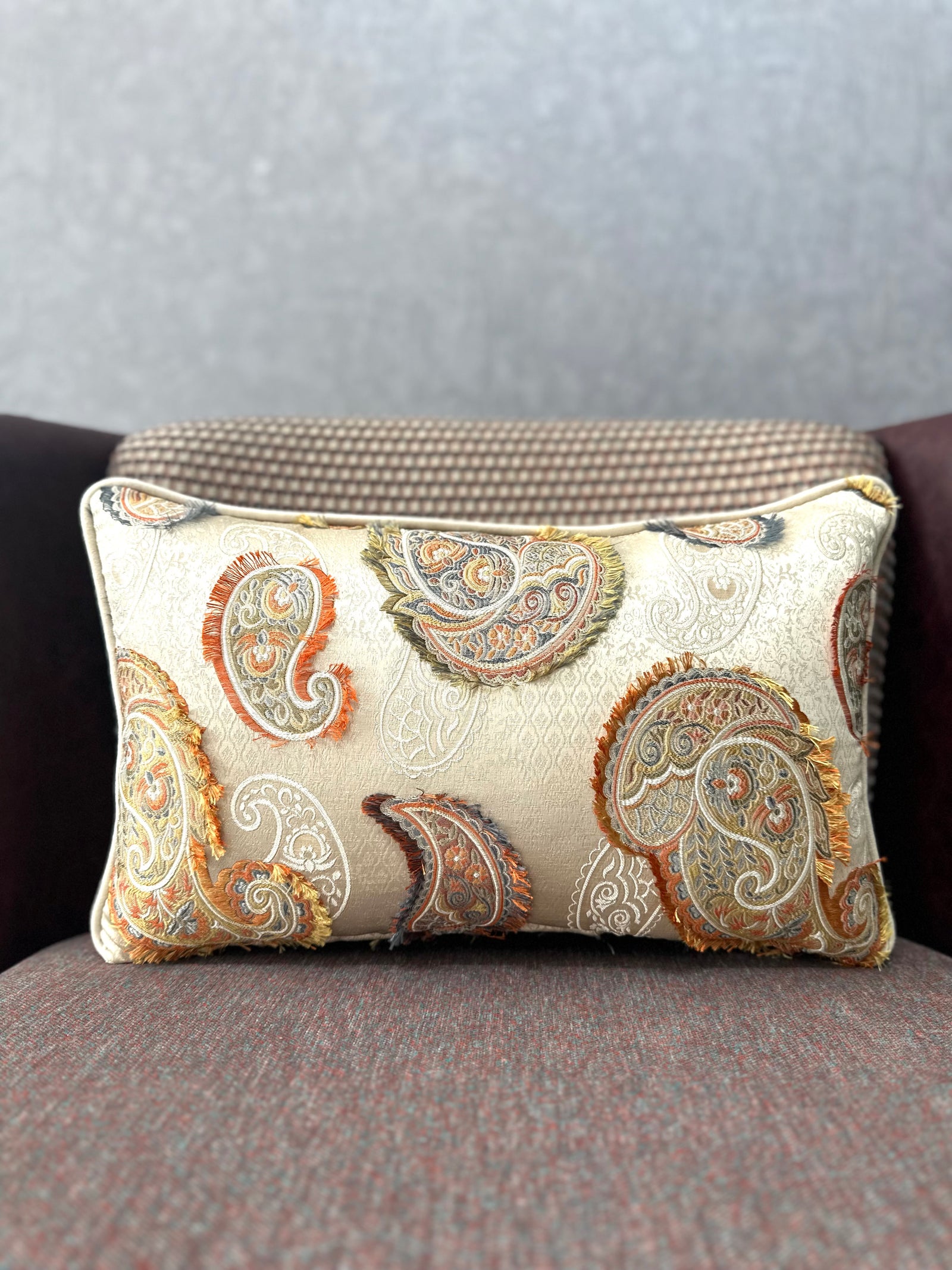 Şal-119 (KREM ZEMİNLİ) DİKDÖRTGEN