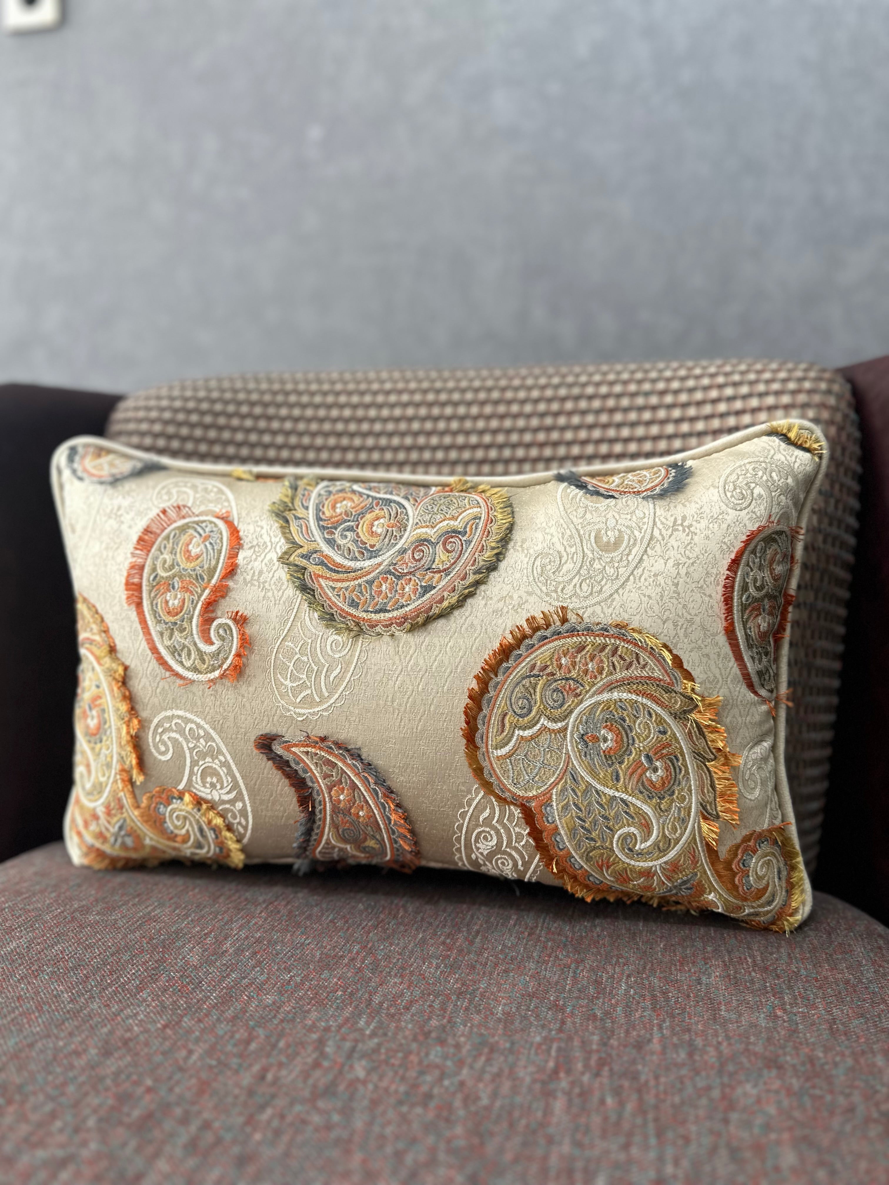 Şal-119 (KREM ZEMİNLİ) DİKDÖRTGEN