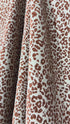 Leopar Desenli Keten Kumaş Metre ile | Animal Print Ağır Gramajlı Dokuma Döşemelik ve Perdelik Ev Dekorasyon Kumaşı – 140 cm En